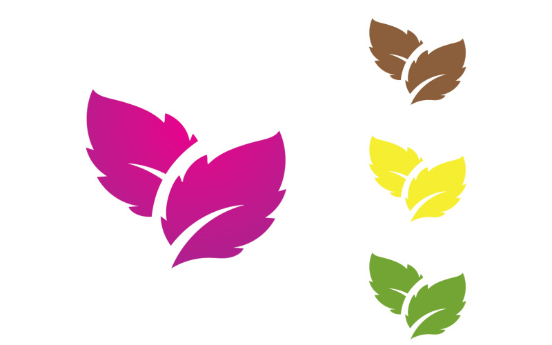 Zielone Drzewo Liść Logo Natura Element Wektor V3