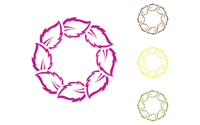 Zielone Drzewo Liść Logo Natura Element Wektor V4