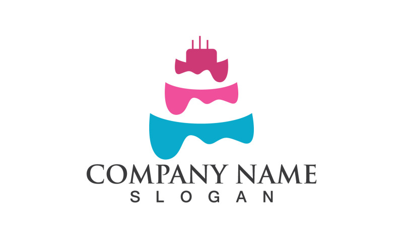 Kuchen-Logo-Vektor-Design-Vorlage V
