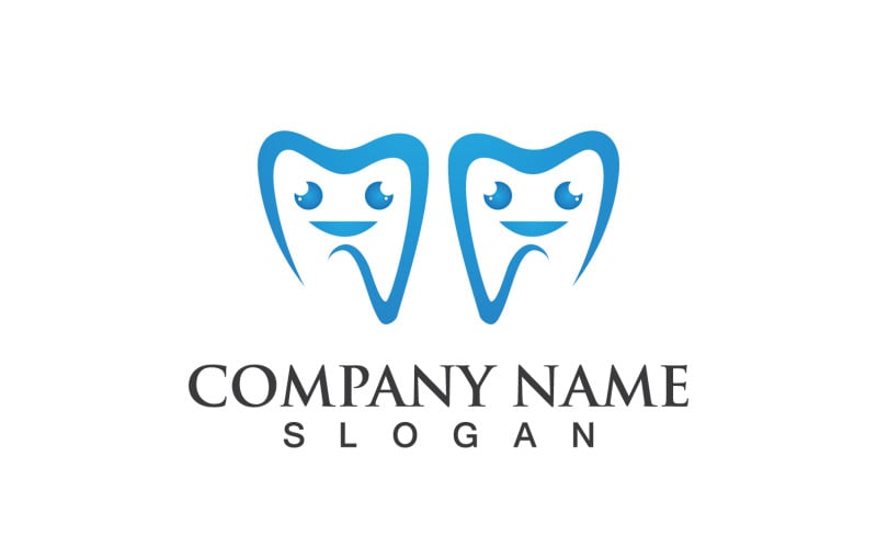 Zubní Logo vektorové šablony ilustrace Icon Design V1
