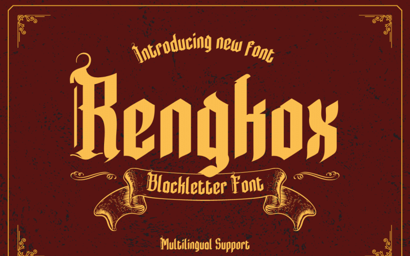 Carattere in stile Blackletter Rengkox