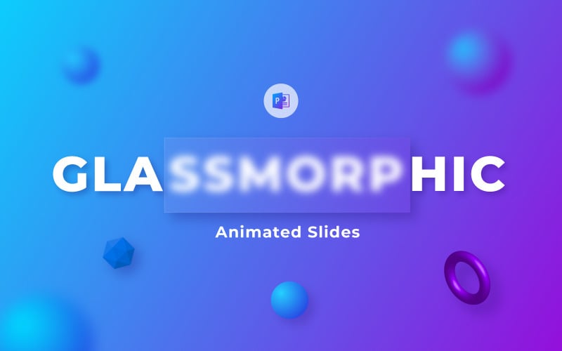 免费Glassmorphism动画信息图表的PowerPoint模板