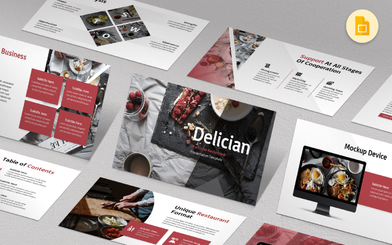 Presentazione del ristorante - Modello di diapositive di Google