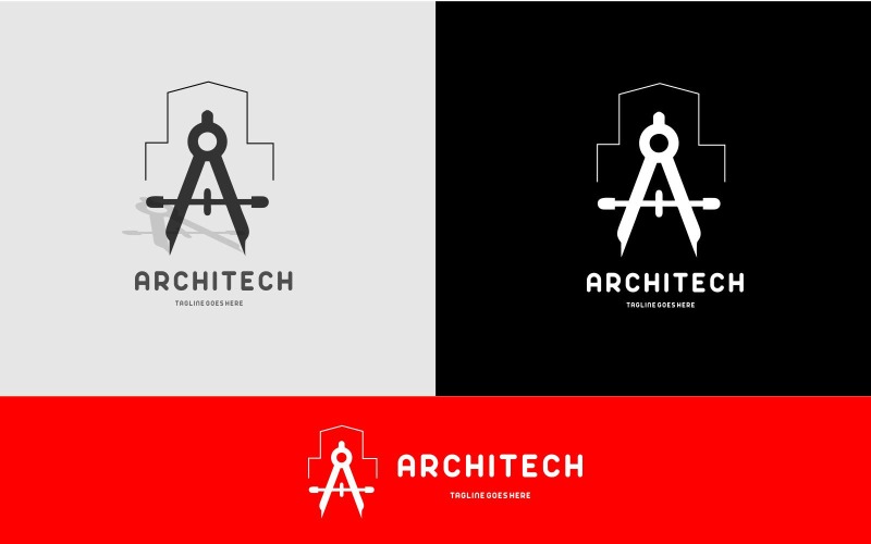 Architect-logo voor ingenieur en bouwers