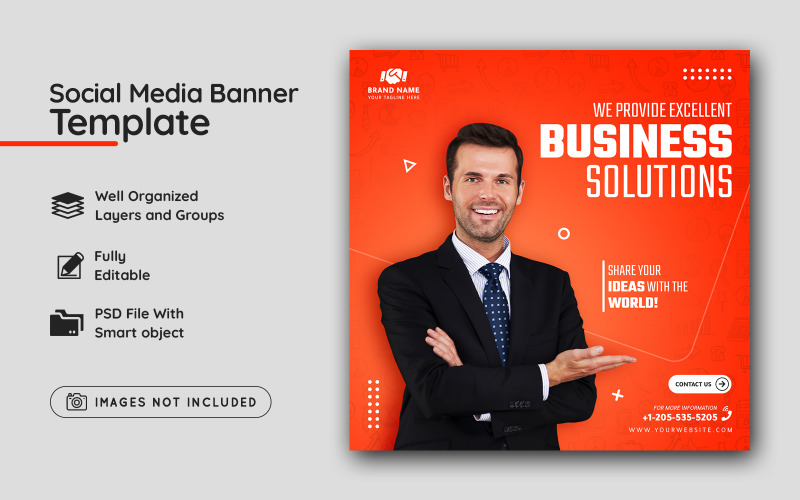 Business Solution Social Media Banner Template