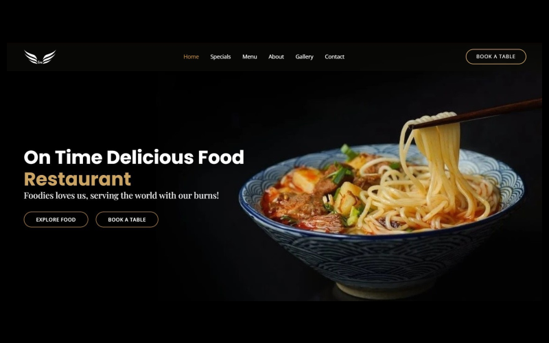 FoodMix - Açılış Sayfası Şablonu