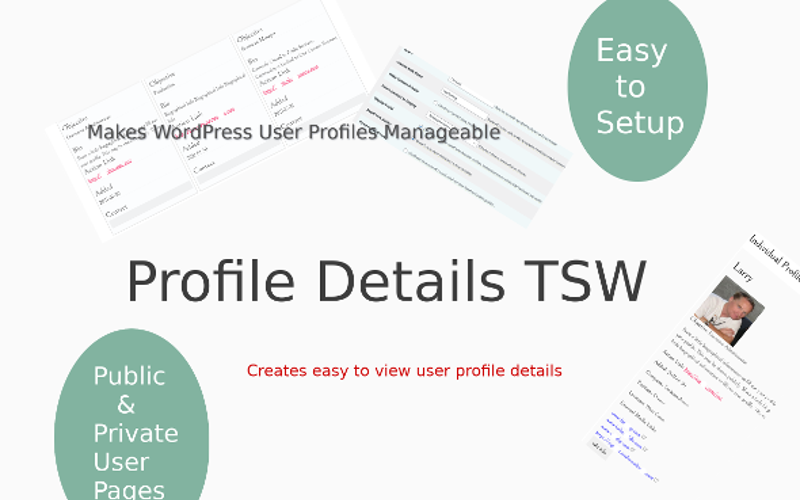 Podrobnosti profilu TSW vytváří snadno zobrazitelné podrobnosti profilu uživatele WordPress Plugin