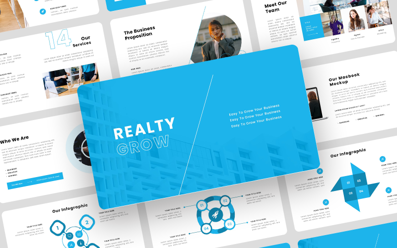 Realty Grow – Шаблон PowerPoint для корпоративного бізнесу