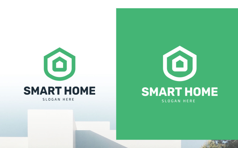 Smart Home - Minimalistische logo-sjablonen