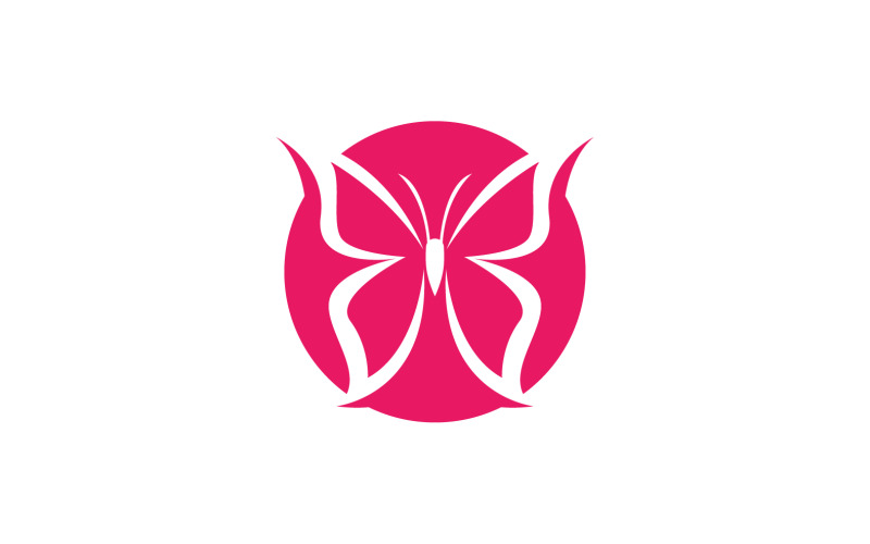 Borboleta ícone Logo Vector Beauty V21