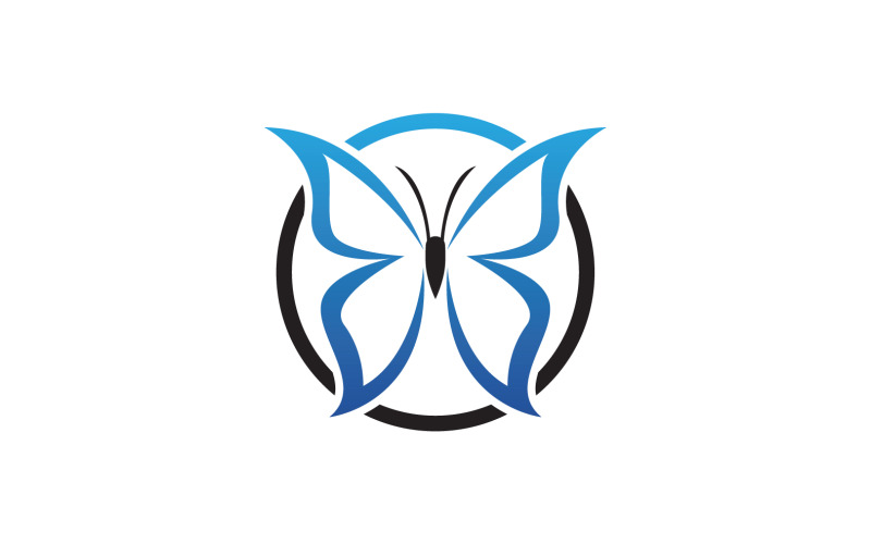 Butterfly Icon Logo Vector Beauty V12