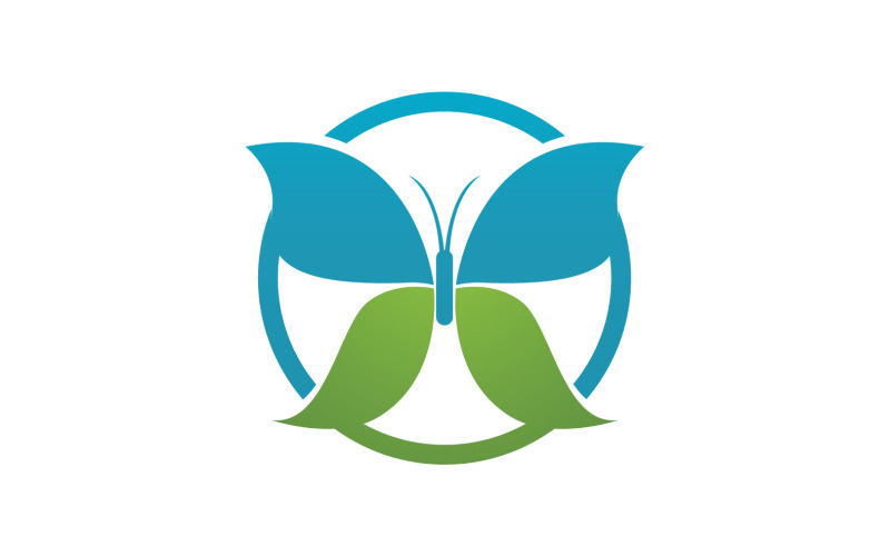 Butterfly Icon Logo Vector Beauty V13