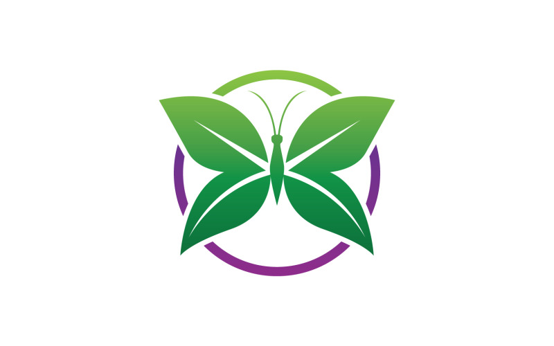 Butterfly Icon Logo Vector Beauty V15