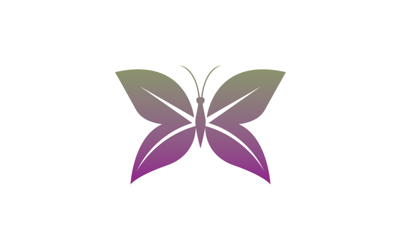 Butterfly Icon Logo Vector Beauty V7