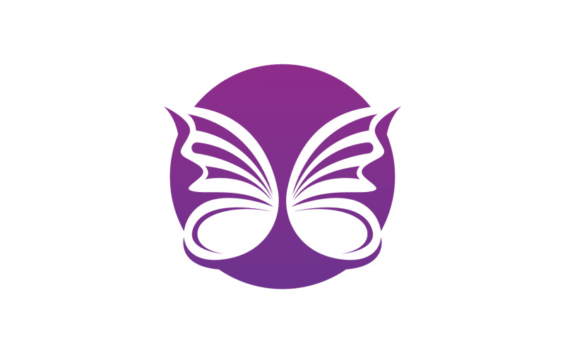 Метелик значок векторний логотип краси V16