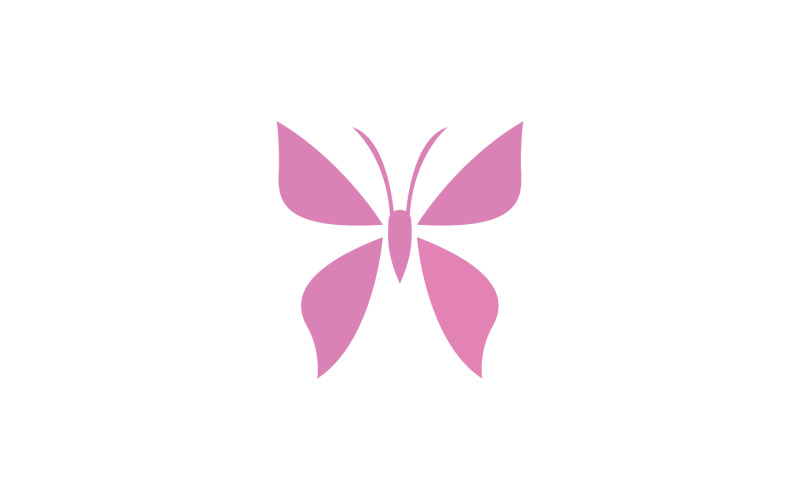 Papillon Icône Logo Vecteur Beauté V2