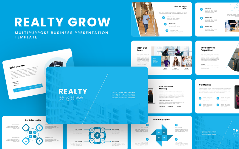 Realty Grow – Firemní podnikání Šablona Prezentací Google