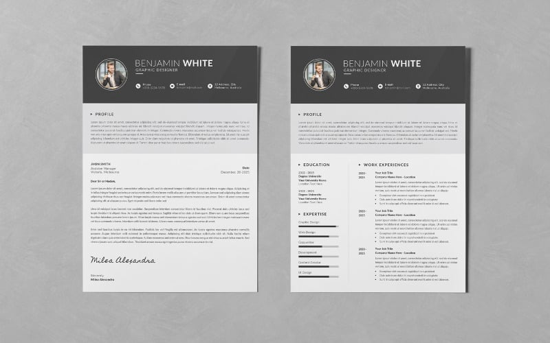 Resume/CV PSD Design Templates #259723 - TemplateMonster