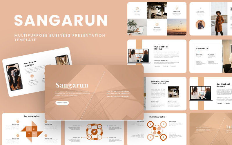 ٍSangarun – Kreatív üzleti Google Diák sablon