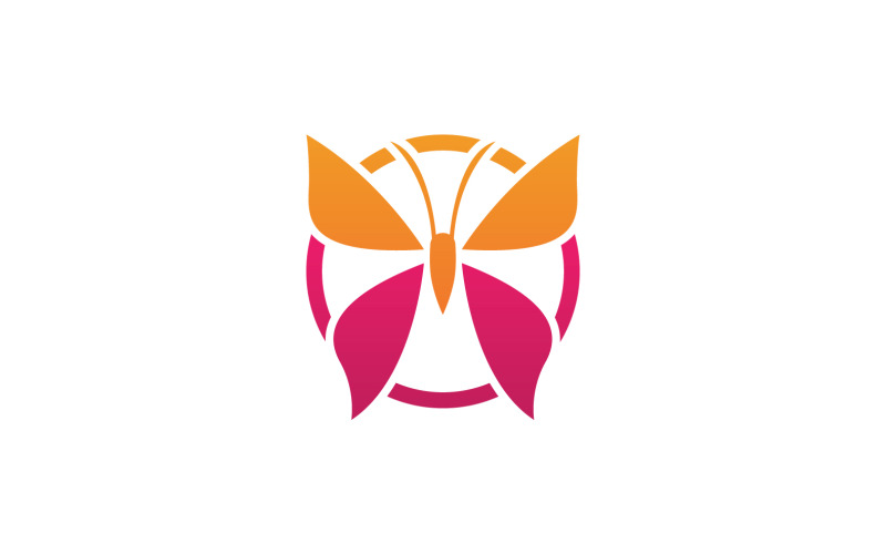 Vlinder Pictogram Logo Vector Schoonheid V11