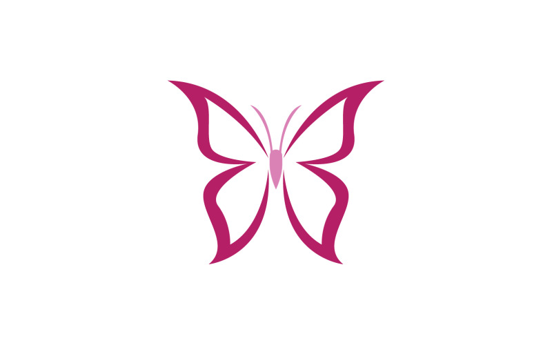 Vlinder Pictogram Logo Vector Schoonheid V3