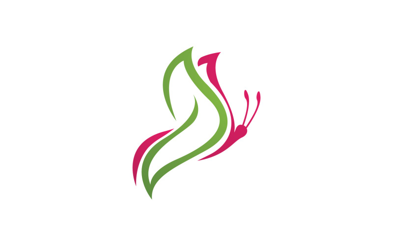 Butterfly Icon Logo Vector Beauty V28
