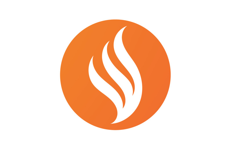 Láng tűz logó ikon szimbólum Forró V1