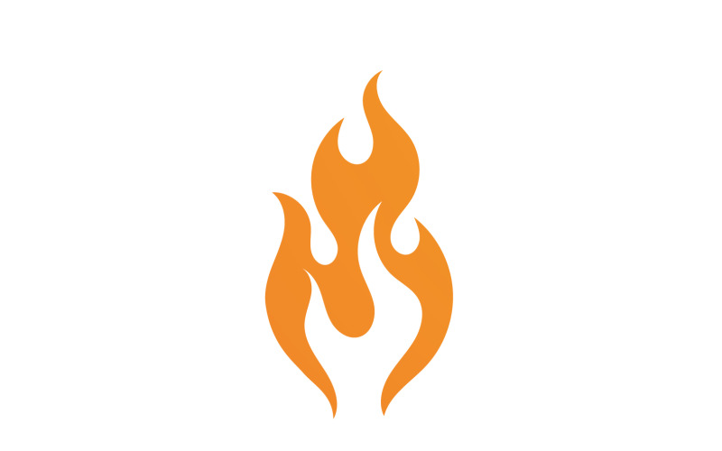 Llama Fuego Logo Icono Símbolo Caliente V10