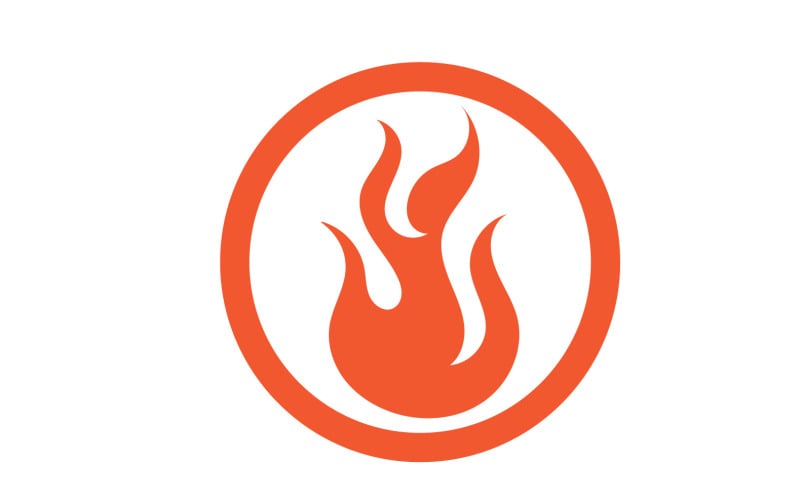 Llama Fuego Logo Icono Símbolo Caliente V23