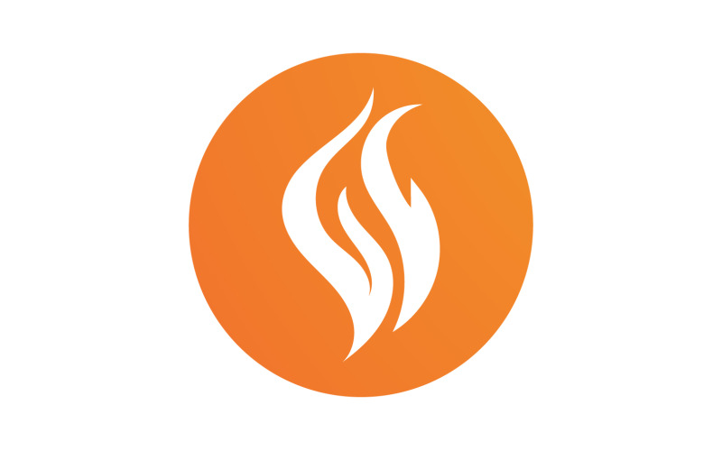 Llama Fuego Logo Icono Símbolo Caliente V27