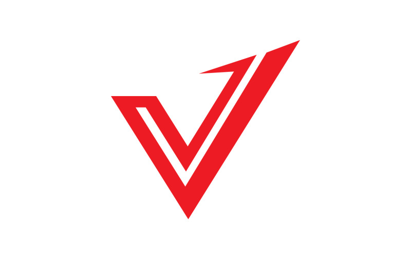 V brief eerste zakelijke sjabloonontwerp Vector V5