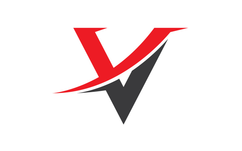 V brief eerste zakelijke sjabloonontwerp Vector V6