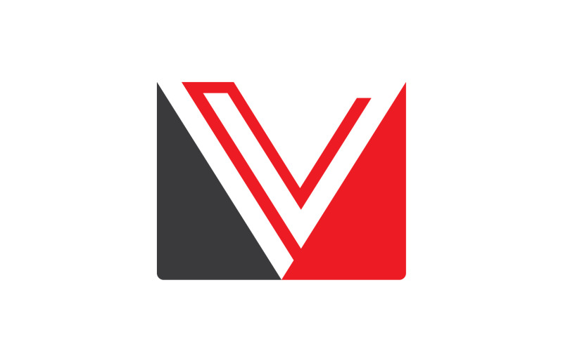 V Letter Initial Business Mall Design Vector V14