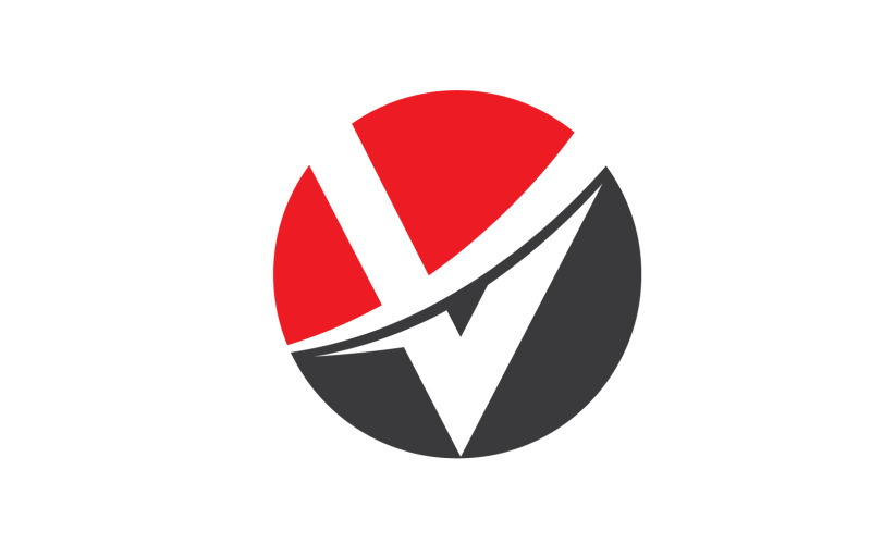 V Letter Initial Business Template Design Vector V10