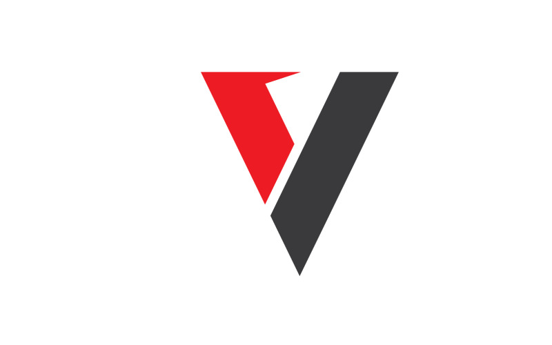 V Letter Initial Business Template Design Vector V3