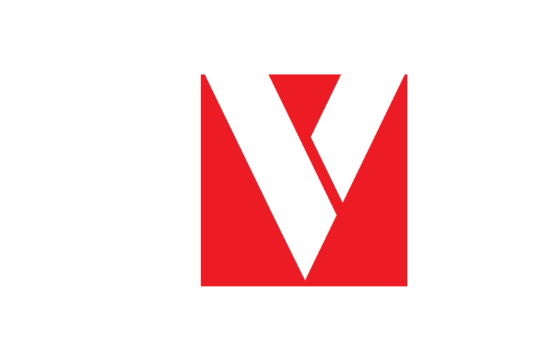 V 字母初始业务模板设计矢量 V12