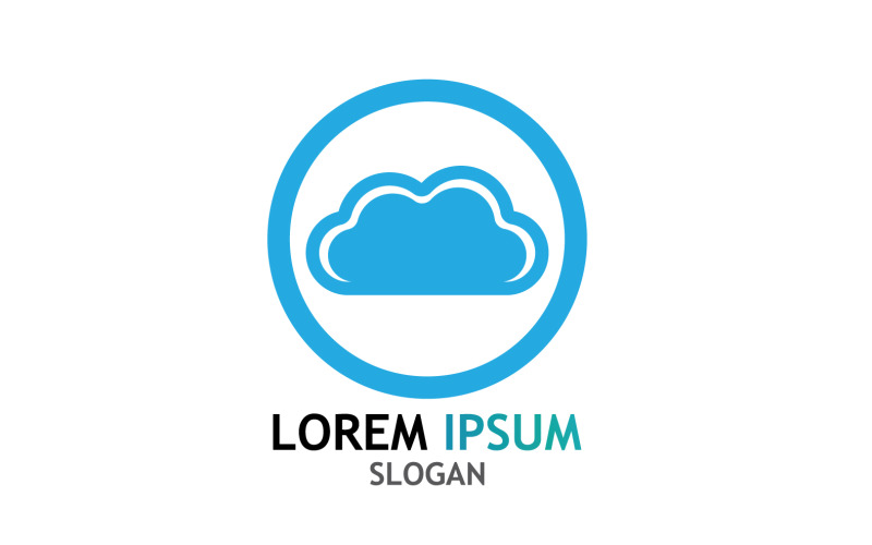Bulut Logo Vektör Şablonu Ve Sembol V14