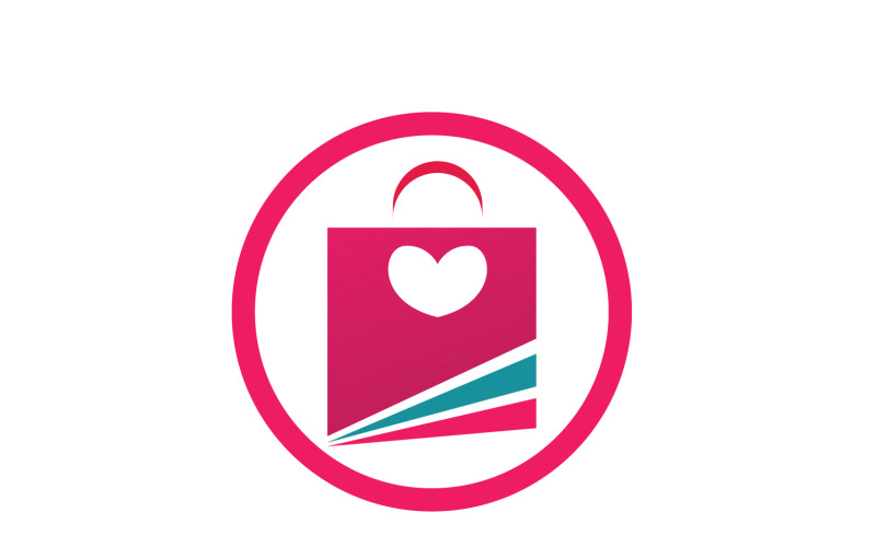 Diseño de icono de vector de plantilla de logotipo de tienda en línea V7