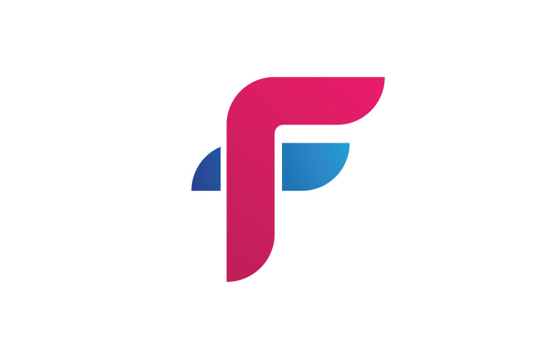 F Lettera iniziale Icona Logo Illustrazione Design Vector V5