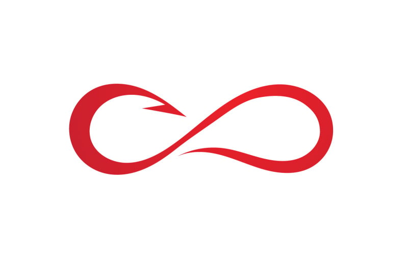 Modèle de boucle de conception de logo vectoriel Infinity Design V4
