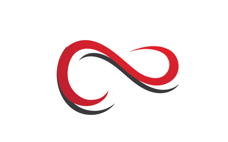 Modèle de boucle de conception de logo vectoriel Infinity Design V7