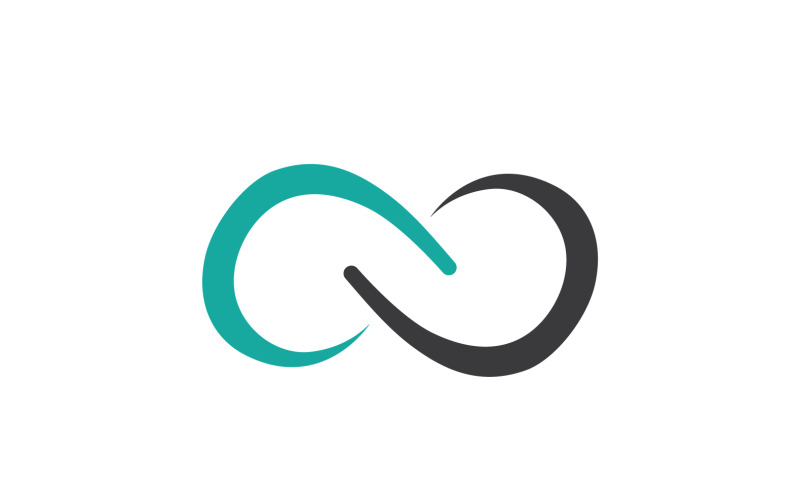 Modèle de boucle de conception de logo vectoriel Infinity Design V8