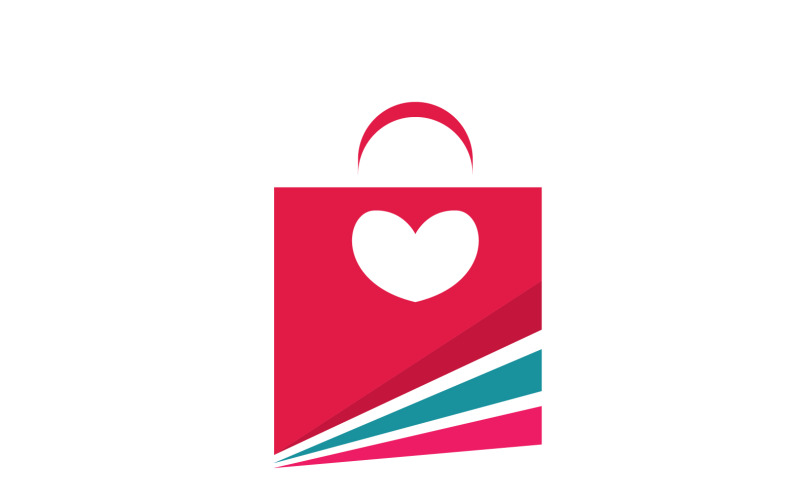Modèle de logo de boutique en ligne Vector Icon Design V4