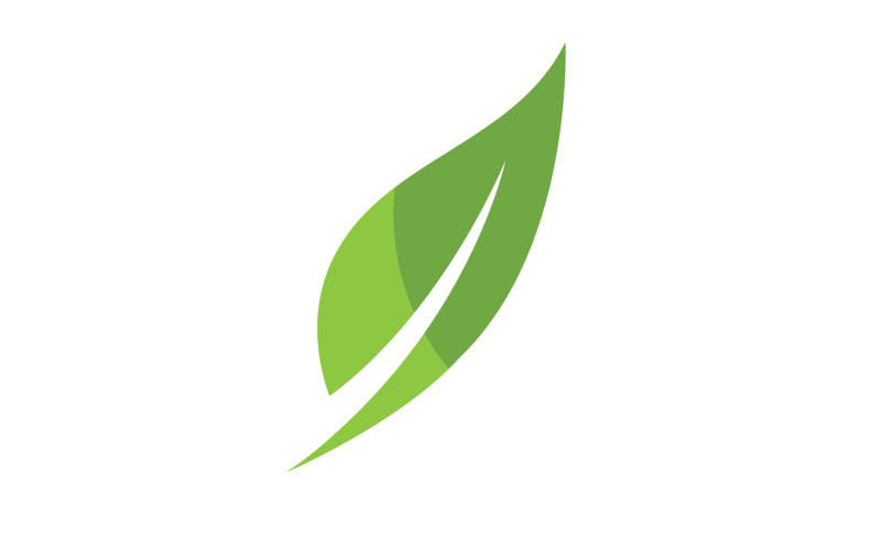 Foglia Eco Verde Natura Elemento Vector Logo V6
