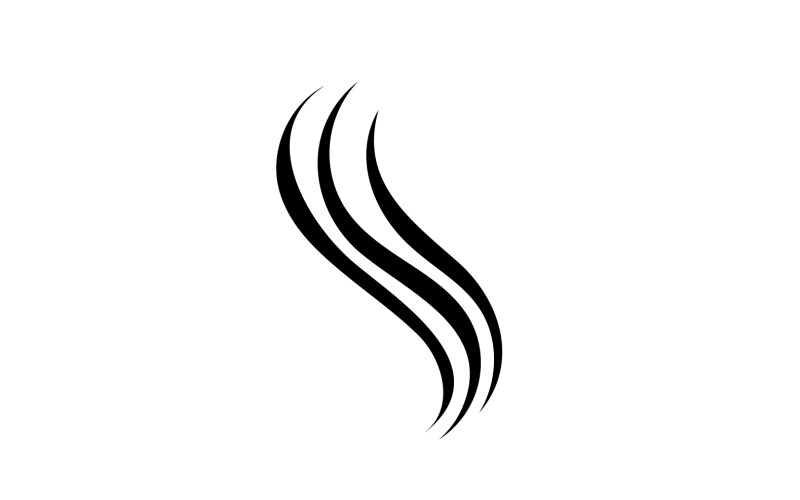 Hairwave Black Wave Logo Vector Illustratie Ontwerp V12