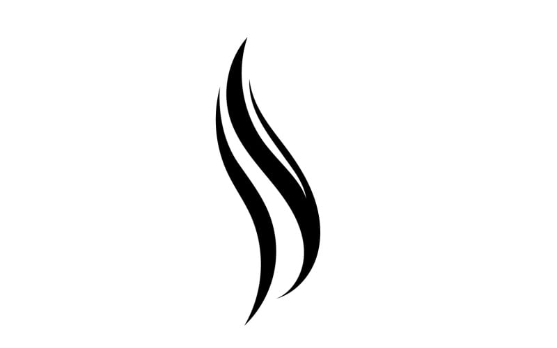 Hairwave Black Wave Logo Vector Illustration Design V14