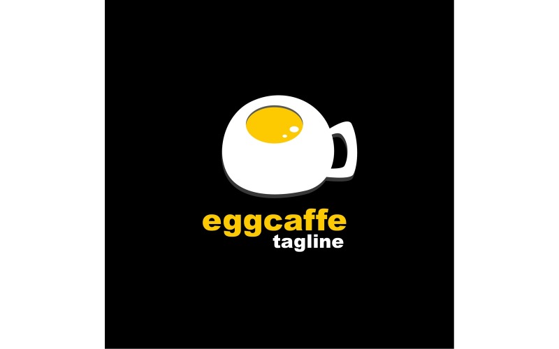Яйце Кубок кафе векторний логотип шаблон оформлення