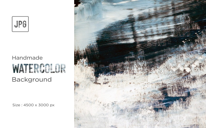Sfondo di colore dell'acqua dipinto a mano e macchie di acquerello nero