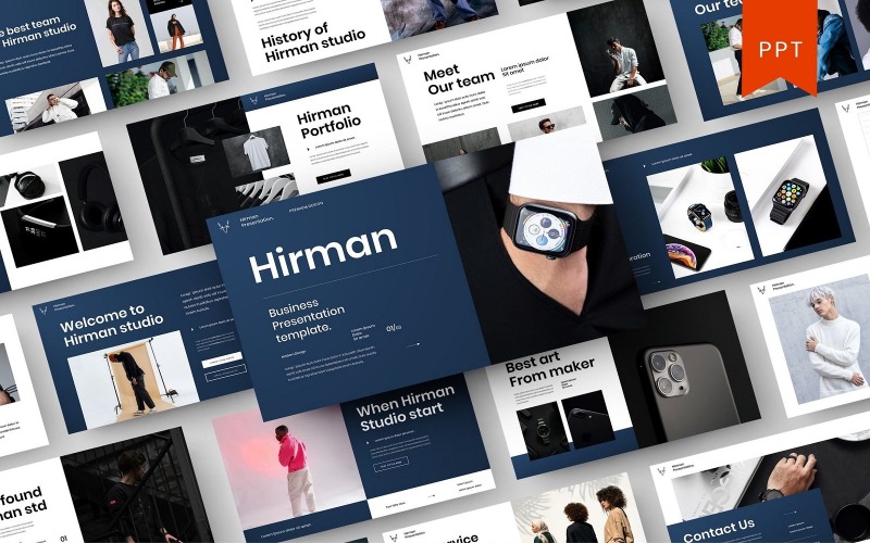 Hirman – PowerPoint-mall för företag