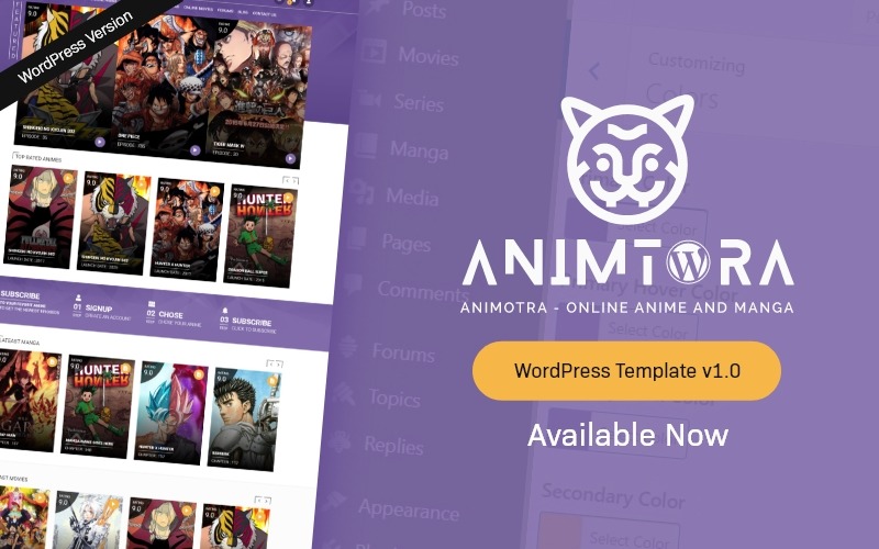 Animtora - Online-Anime- und Manga-WordPress-Theme